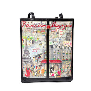 Lutci Tote Bag Black Parisian Magazine Art